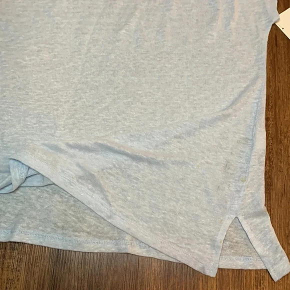 Vince Camuto Women’s Top Light Blue V-Neck Linen Size XL New - Picture 6 of 8